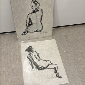 Elegant Black and White Sketch Art Print